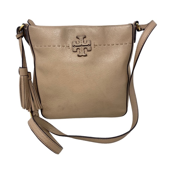 Tory Burch Handbags - Tory Burch Mcgraw beige nude leather Crossbody